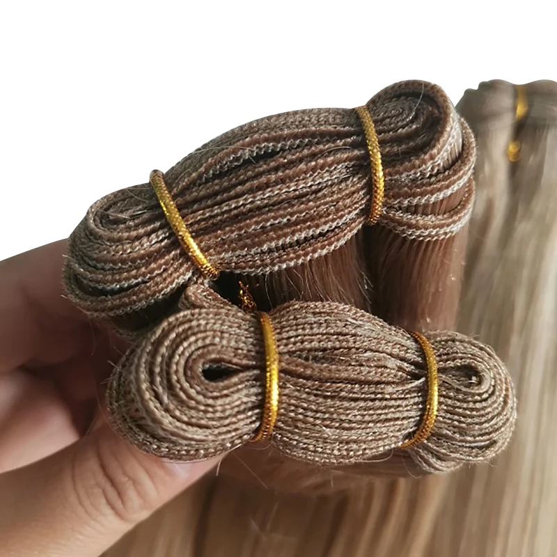 Ali Queen Hair Brazilian Human Hair Bundles Straight Raw Virgin Hair 14"-26" 100G/PC Blonde Hair Double Drawn Hair Weaving images - 6