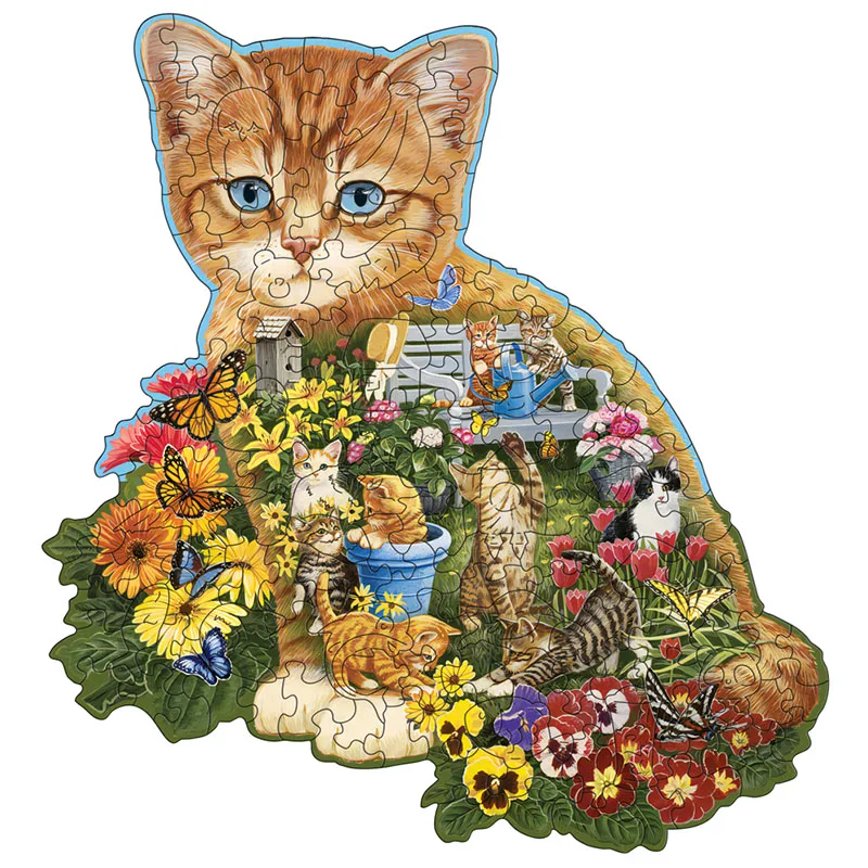 

Animal Cat Puzzle Diamond Build Block Kid Adult Wooden Jigsaw Puzzles 100 200 300 Gift Montessori Toy Factory Wholesale Custom