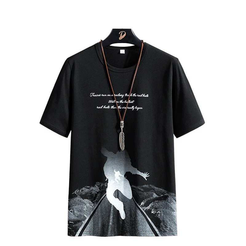 

2023HOT T-shirt men's summer 2021 new trendy brand trend cotton casual half-sleeved clothes loose Korean compassionate