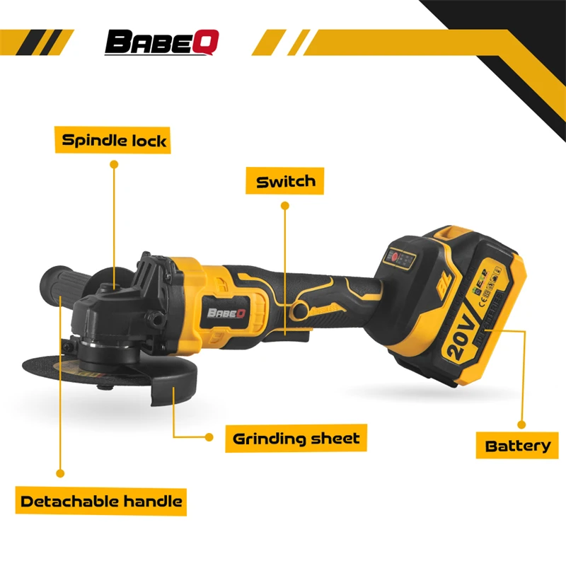 125 мм M14 Бесщеточная угловая шлифовальная машина 3 передачи Переменная