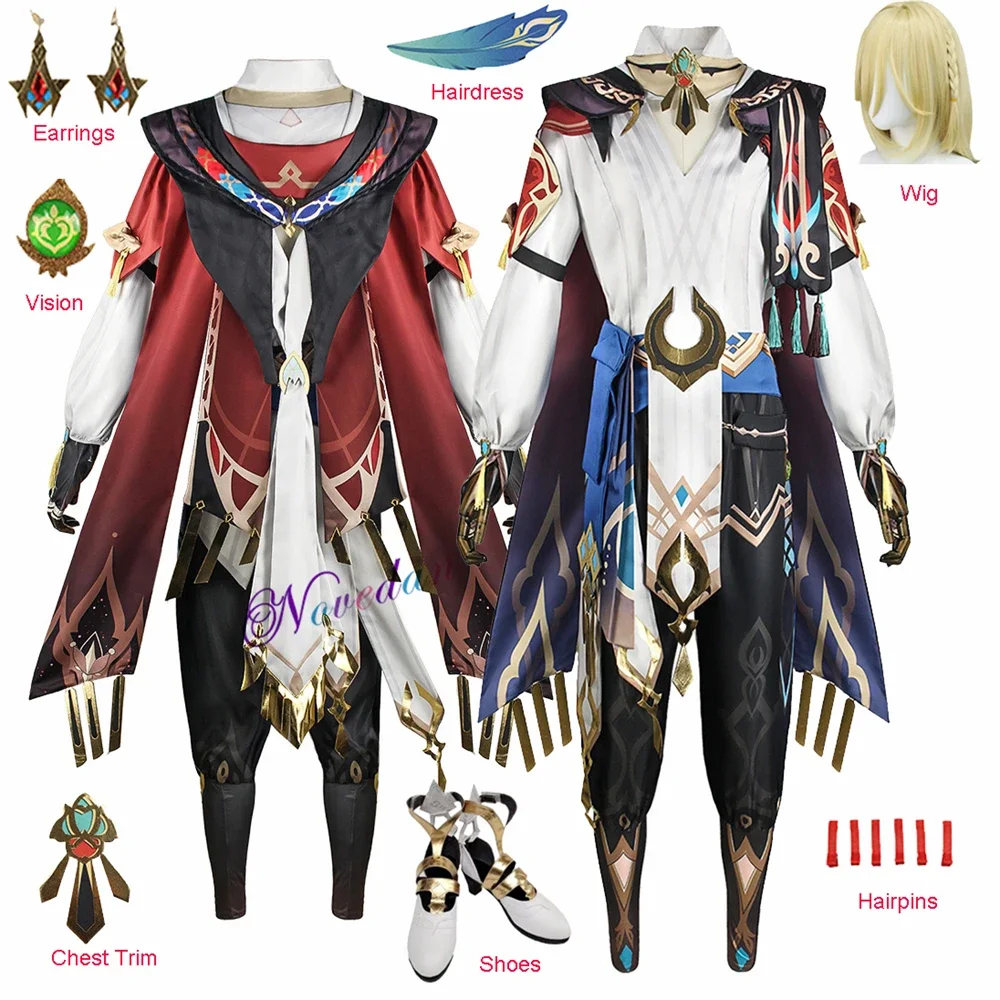 

Game Anime Genshin Impact Cosplay Kaveh Cosplay Oversize Outfit Shoes Wig Accessories Cosplay Costume Halloween Party Clothes