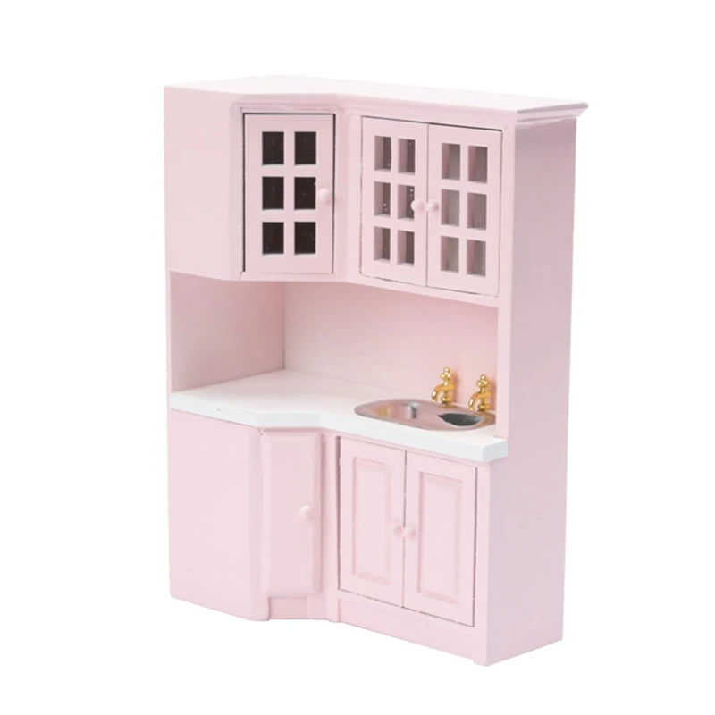 

Scaled Kitchen Cupboard Joint Sink Closet Doll House Furniture DIY Ornament 1/12 GXMB