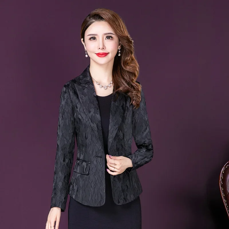 Винтажная черная жаккардовая укороченная куртка осень 2023 новый стиль одежда для