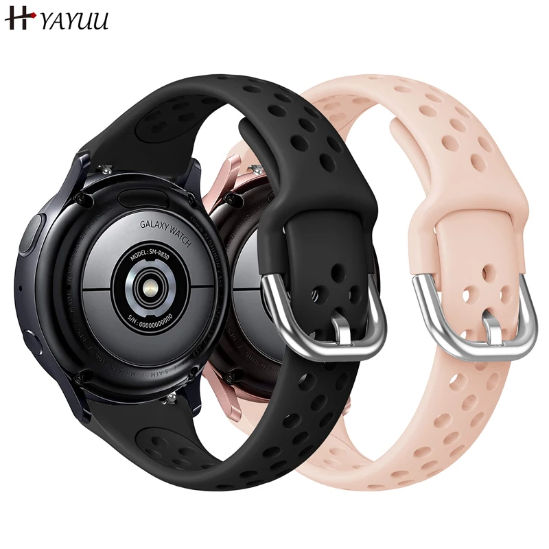 

Тонкие ремешки для Samsung Galaxy Active 2, ремешки для часов 44 мм 40 мм, Galaxy Watch 3 41 мм/Galaxy Watch 4, 20 мм Мягкие силиконовые браслеты Сменные ремешки для Amazfit ...