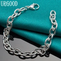925 sterling silver geometric classic chain bracelet for women men party engagement wedding fashion jewelry