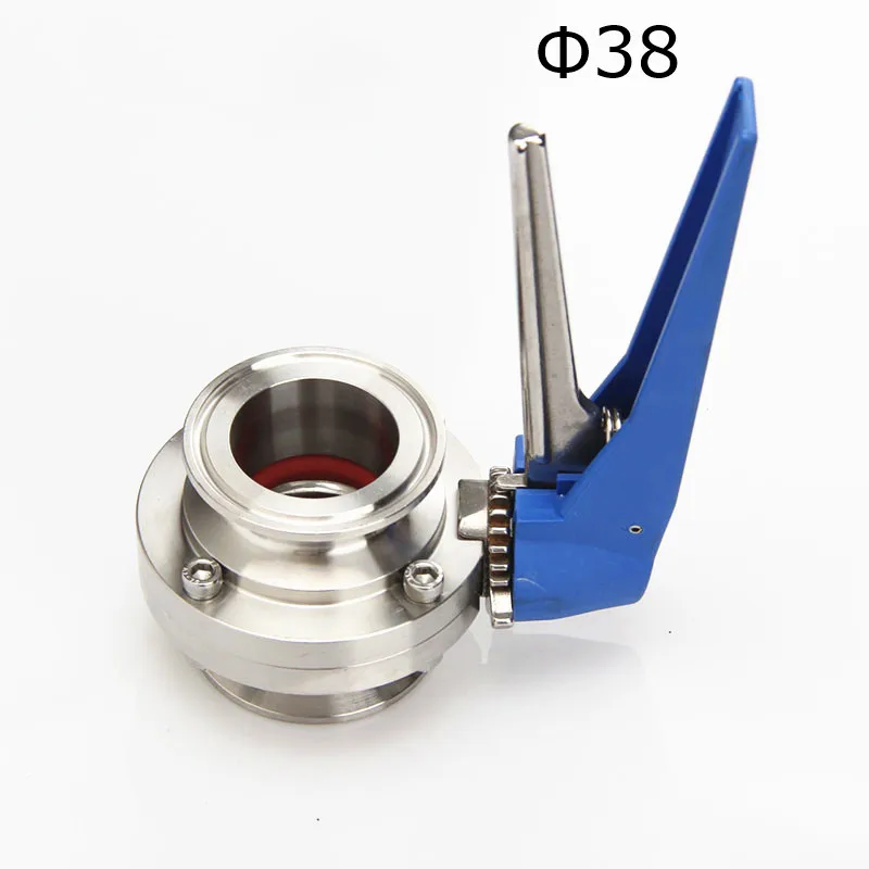 

Клапан-бабочка санитарный, 38 мм, 1-1/2 дюйма, наружный диаметр трубы x 1,5 дюйма, тройной зажим, клапан управления спуском, нержавеющая сталь 304