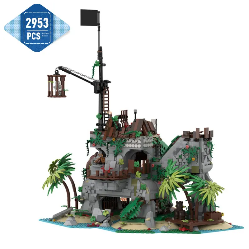 

Moc Barracuda Bay Pirates Series Architecture Shutter Island Building Blocks Model City Street View Friends Kids Toys Gifts