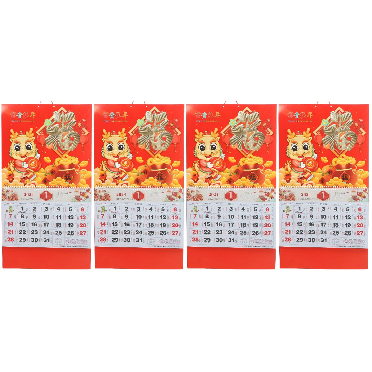 

2024 Wall Calendar Calendars Tradition Chinese Dragon Year Hanging Yearly Traditional New Paper Makeup Advent
