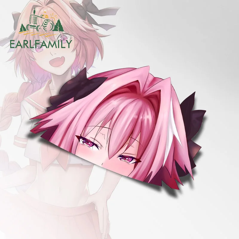 

EARLFAMILY 13 см для Astolfo, розовая наклейка с изображением окклюзия, с рисунком из мультфильма, виниловое украшение для бампера