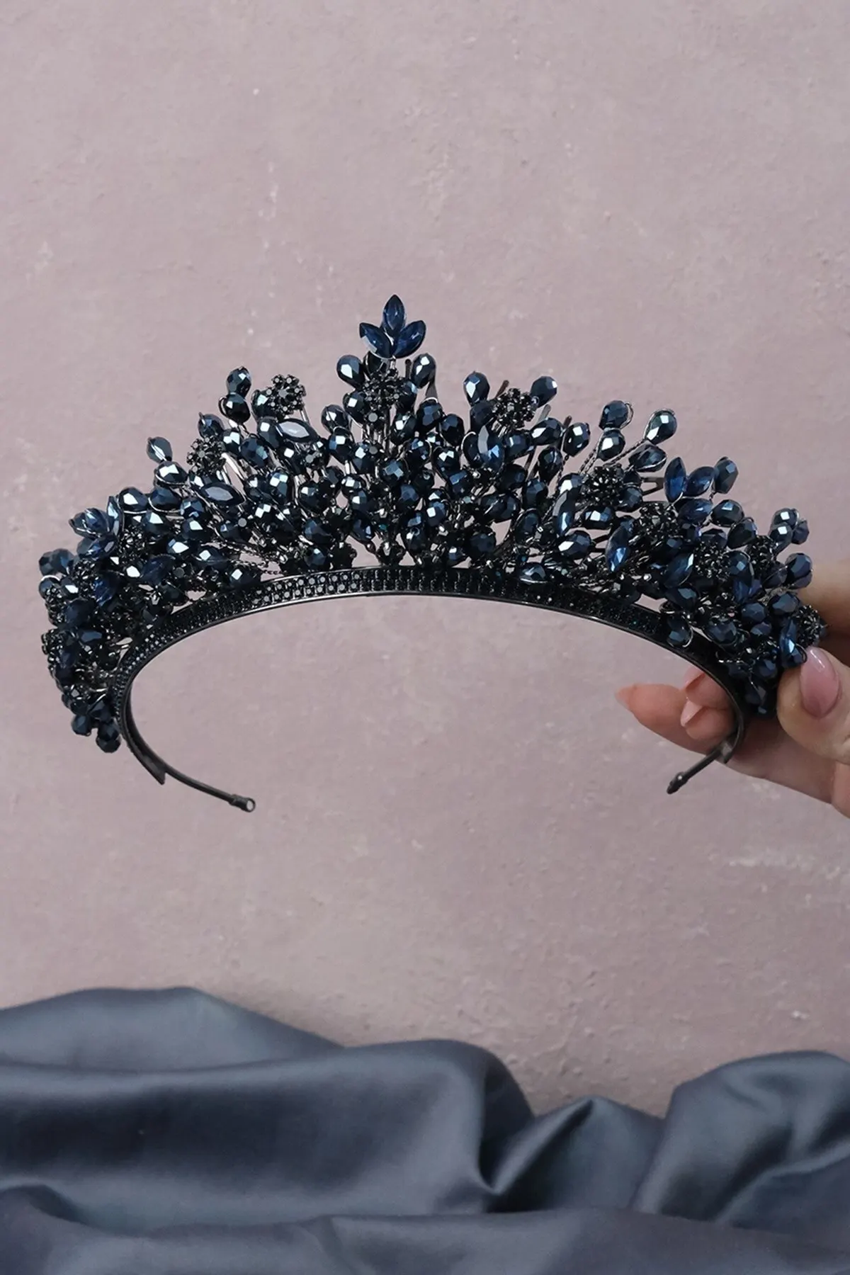 

Bridal Accessories Navy Blue akspring Bridal Crown Wedding Handmade For Bride And Bridesmaids