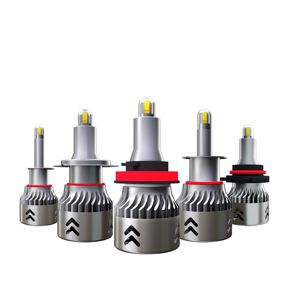 

2Pcs Turbo 4300K 3000K 360 H7 Led 30000LM 8SIdes Headlight Bulbs 6000K H1 H8 H11 9005 9006 Hb3 Hb4 9012 Led Car Fog Light
