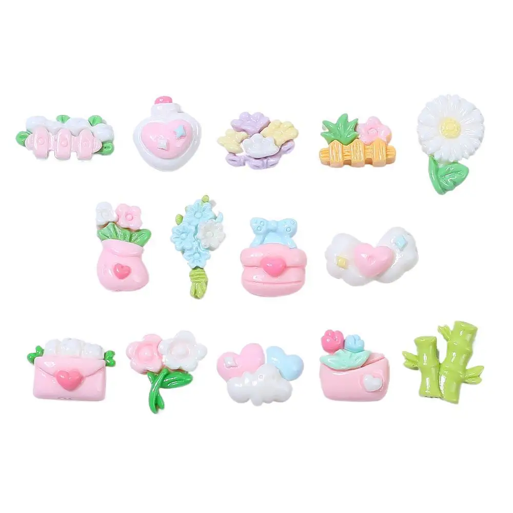 10 шт./лот Kawaii имитация цветка смола с плоской задней частью кабошон скрапбукинг