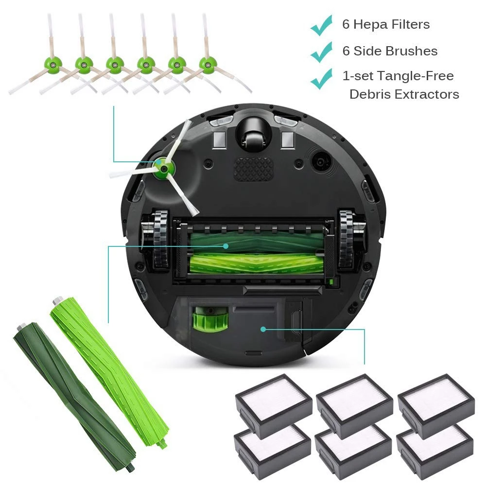 Replacement Kit for IRobot Roomba E5 E6 E7 I7 I7+I6 I8 I3 I4 Plus 3150 E&ampI Series Vacuum Cleaner Parts Accessories