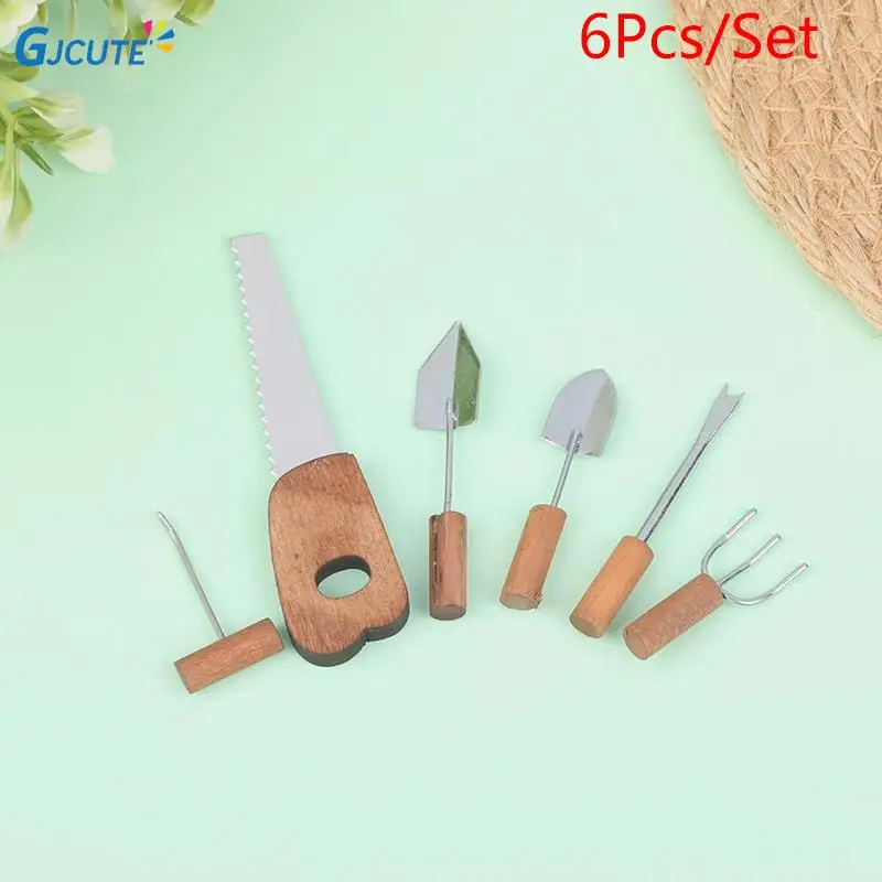 

6 шт./комплект, 1:12 1:6 миниатюрная Лопата-погрузчик для кукольного домика, сельскохозяйственные инструменты, мебель для кукольного домика, игрушки