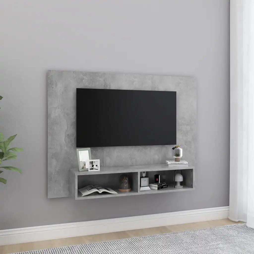 

Concrete gray wall TV cabinet 120x23,5x90 cm chglomerated