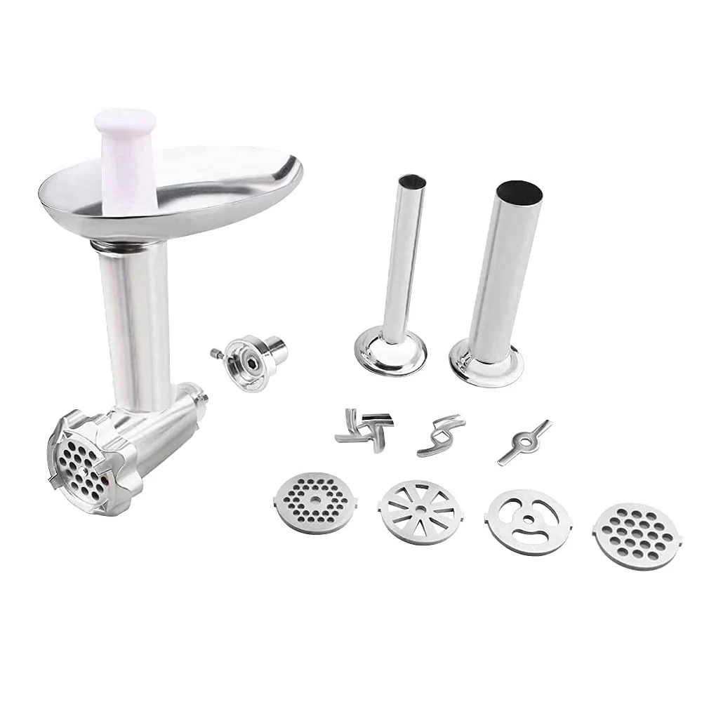 

Food Grinder Attachment Slicer and Shredder Meat Stuffer Replacement For Kenwood Chef Stand Mixer Accessories