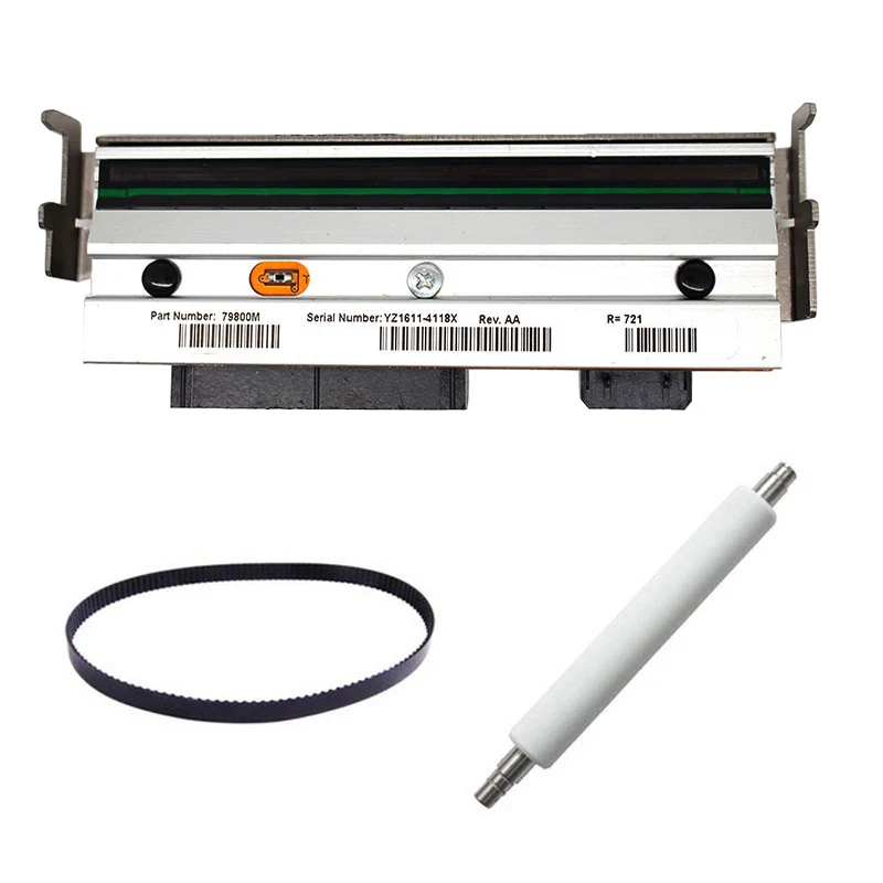 

New A+ Quality Thermal Printhead 79800M+Platen Roller+ Main Drive Belt For Zebra ZM400 203dpi Barcode Label Printer Spare Parts