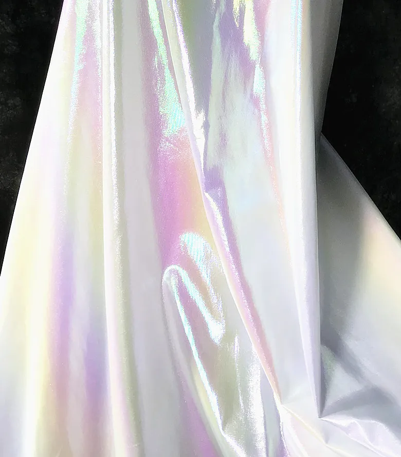 

Иллюзионное покрытие горячее тиснение высокая стрейч лазер градиент отражающий фон ткань для представлений костюм дизайнерские ткани