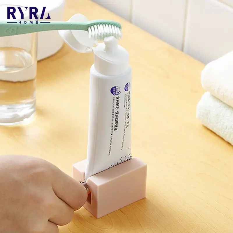 

Morandi 4 Colors Plastic Toothpaste Tube Squeezer Toothpaste Holder Easy Tube Squeezer Rolling Dispenser Bathroom Accessories