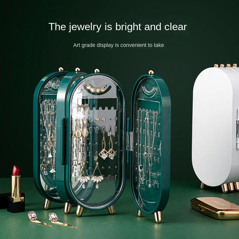 

Light luxury desktop jewelry storage box multi-layer dustproof jewelry box