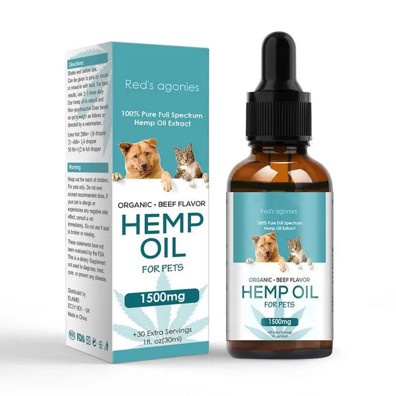 

Hemp-Seed Oil With Omega 3 6 9 And Vitаmins B C E For Dogs Cats Anxiety Hip & Joint And Stress Relief And Skin Health