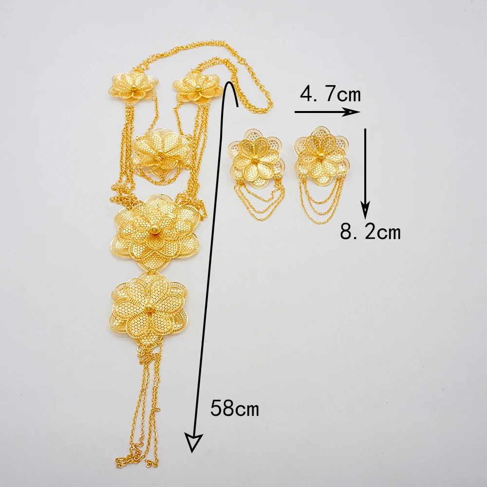 Комплект ювелирных украшений для молодых женщин Эфиопский арабский комплект