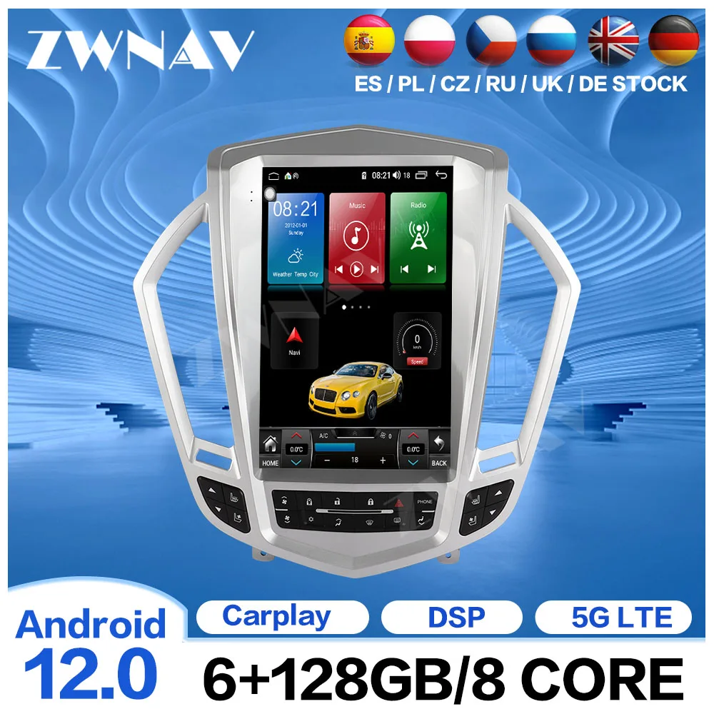 

Carplay радио GPS для Cadillac SRX 2009 2010 2011 2012 Tesla 1 Din Android мультимедийный плеер Авто сенсорный экран стерео головное устройство