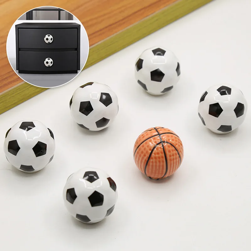 

Basketball Football Cupboard Door Handle Wardrobe Shoe Cabinet Kitchen Closet Furniture Handles Diy Home Cabinet Handle