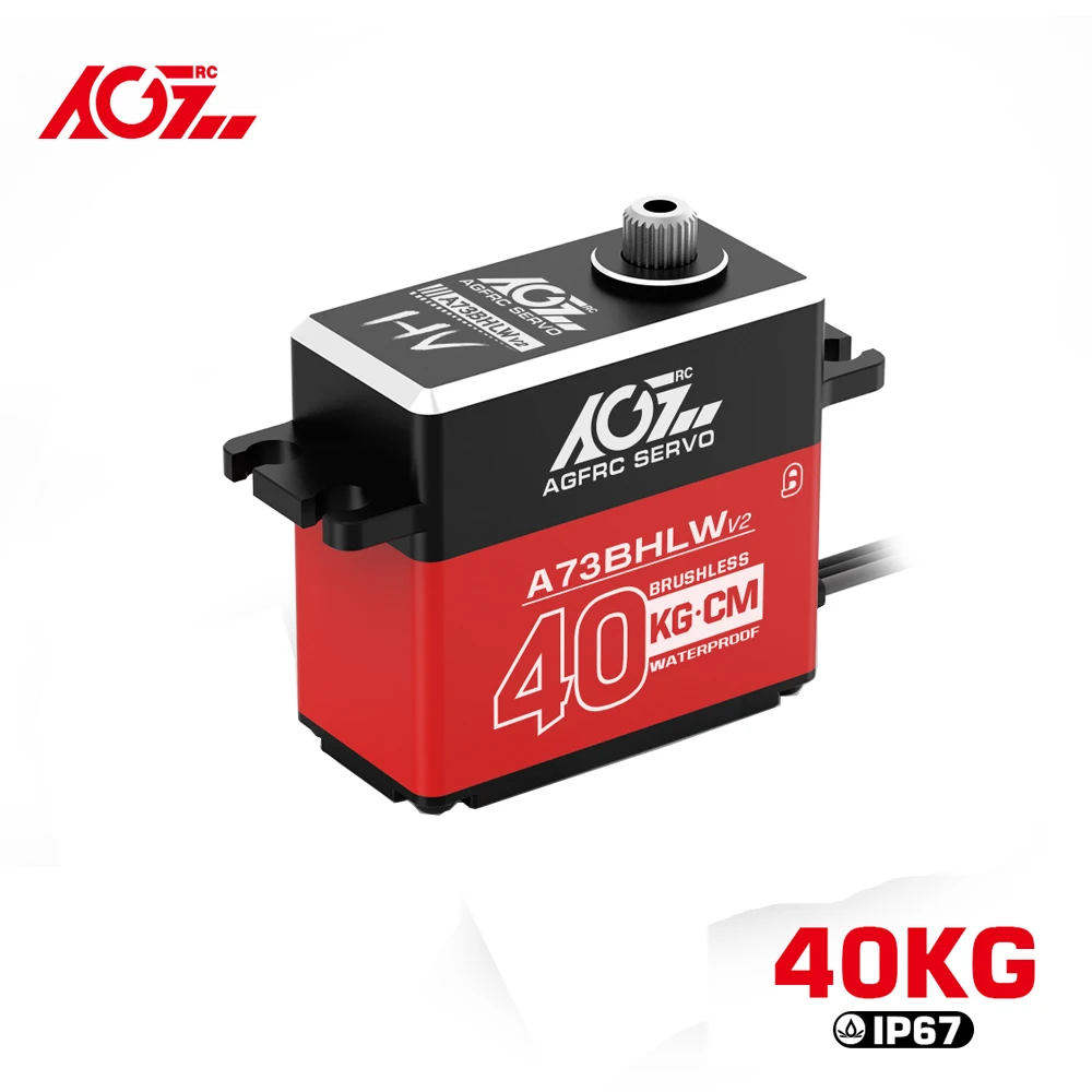 

AGFRC A73BHLW V2 HV 40KG High Torque Brushless Waterproof Digital Standard Servo For 1/10 RC Rock Crawler Buggy Car Boat Truck