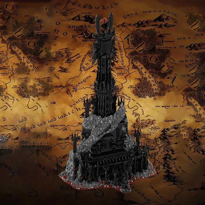 Кольца модель фильма MOC строительные кирпичи средневековый темный замок