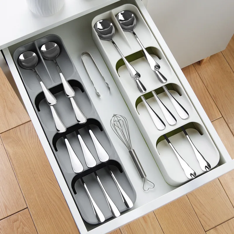 

Kitchen Cutlery Storage Tray Knife holder Kitchen Organizer Kitchen Container Spoon Fork Storage Separation Knife Block Holder