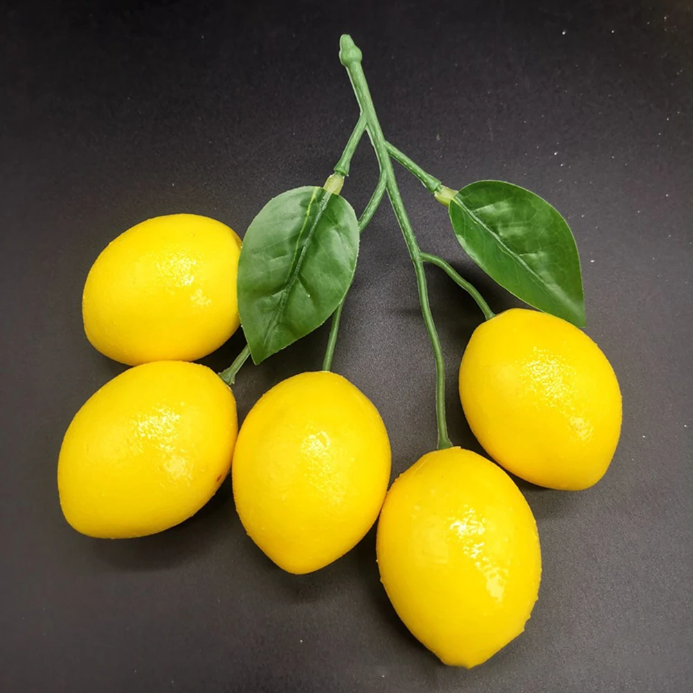 

Artificial Fake Lemons Realistic Faux Fruits Photography Props For Home Kitchen Table Decoration Drink Shop Decorative Fruits