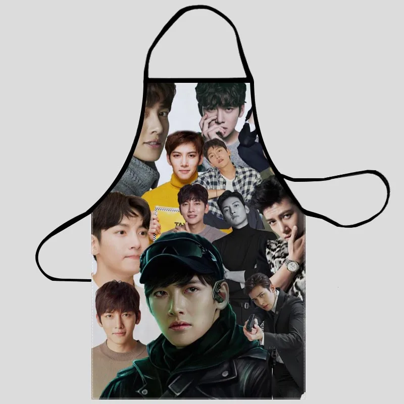 

Новые Кухонные фартуки Ji Chang Wook для женщин, фартуки из ткани Оксфорд для уборки, домашние фартуки для готовки