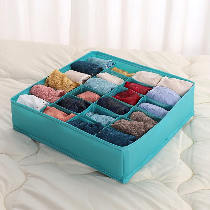 

24 Grids Underwear Bra Storage Box Home Organizer Wardrobe Drawer Divider Clothe Storage Box for Scarfs Socks Bra Organization