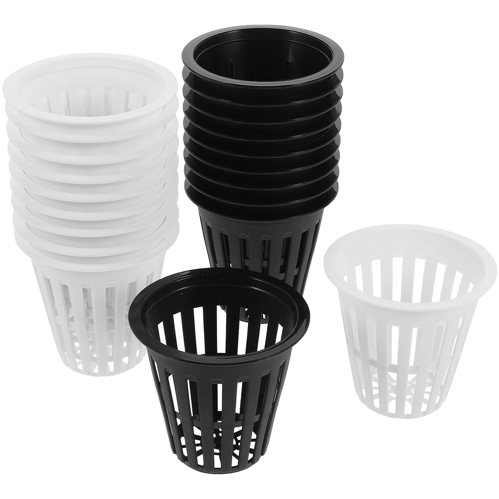 

20 Pcs Plastic Flower Pots Net Garden Cups Hydroponic Planting