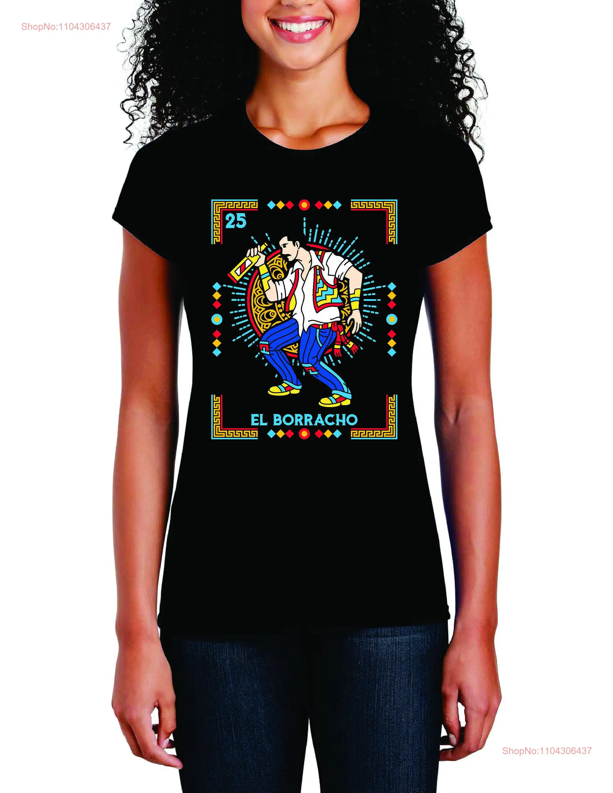 Футболка El Borracho забавный дизайн игры лотории мексиканская культура уникальная