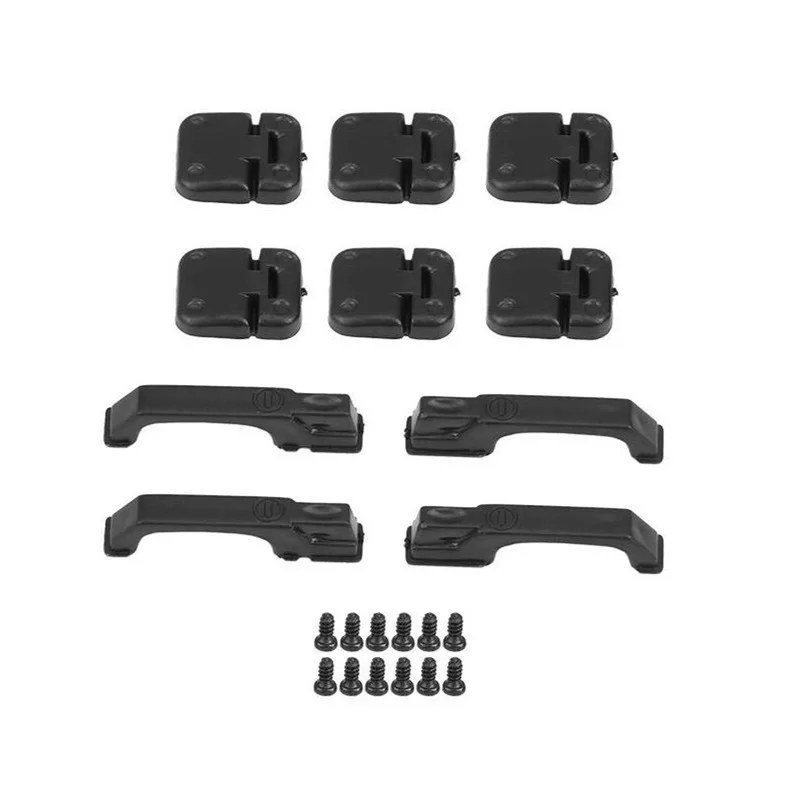 

10pcs Black Plastic Simulation Door Hinges and Door Handles for Traxxas TRX4 1/10 RC Crawler Car Upgrade Decoration Parts