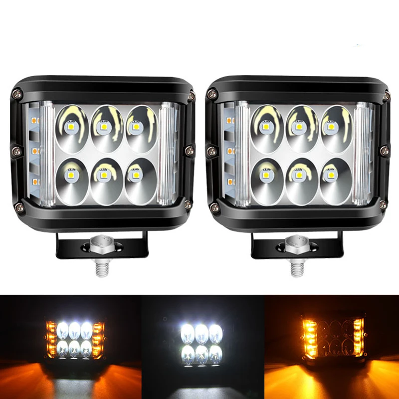

1PC Car 6Leds Bar 45W Led Driving Fog Lamp Off-road Work Light Side Shooter Styling Rescue Explosion Flash Light For Truck SUV