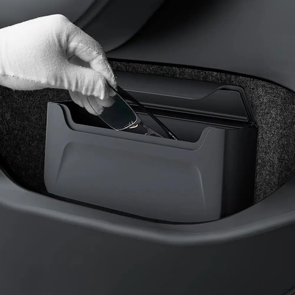 

Автомобильный ящик для хранения Tesla Model 3/Y 2023, силиконовый ящик для хранения, органайзер для очков, автомобильный ящик, аксессуары, многофункциональная коробка R4J1