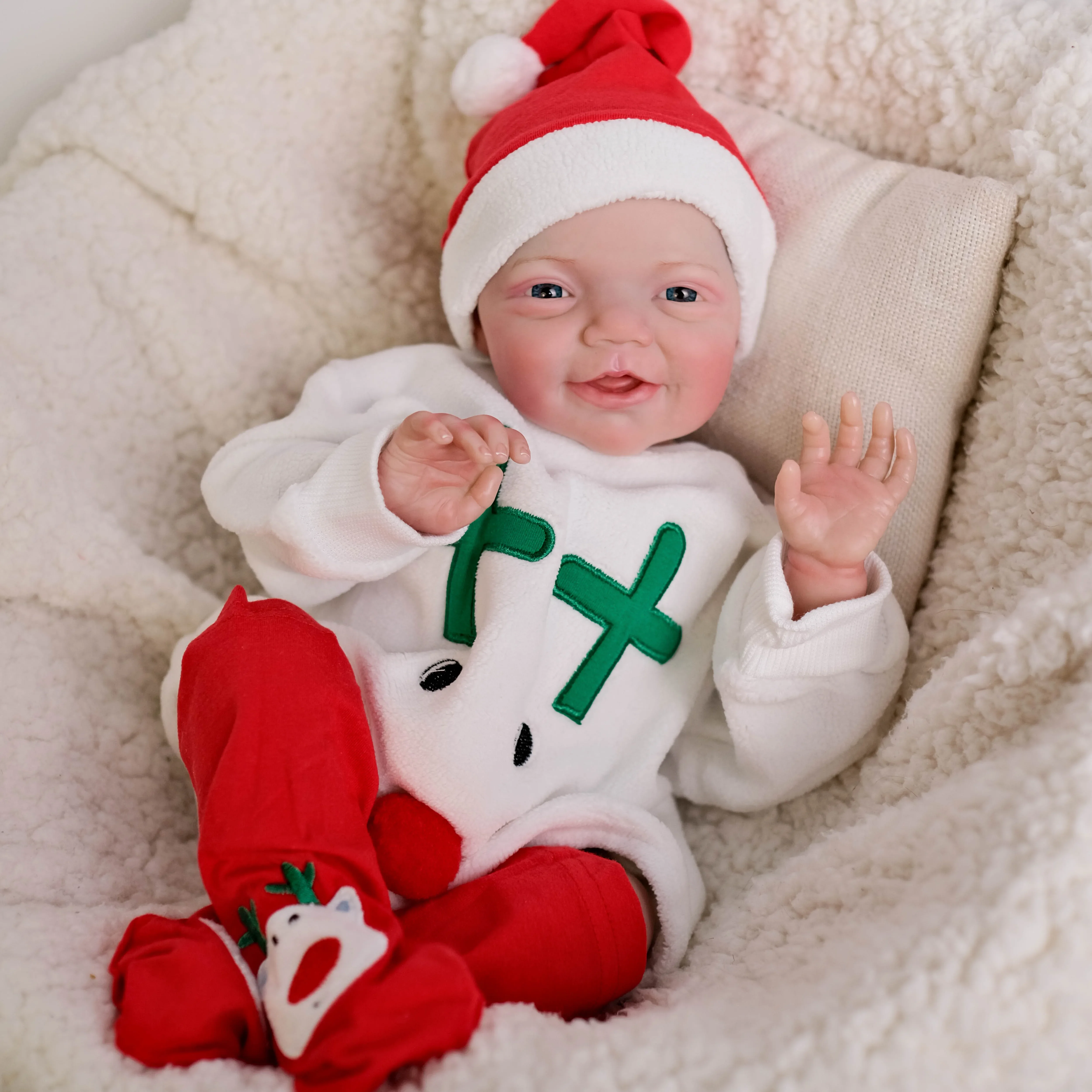 NPK 19-дюймовая кукла Чарли для новорожденных с мягким телом уже окрашенная готовая