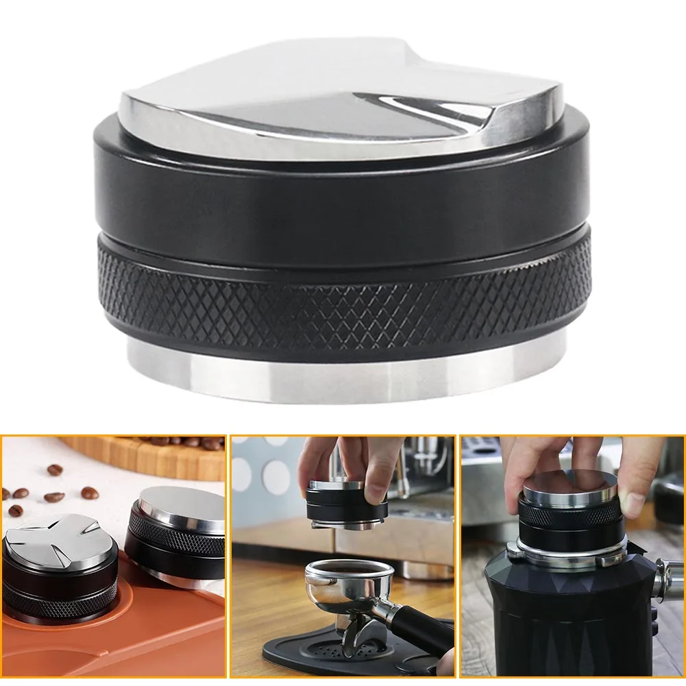 

51/53/58mm Coffee Distributor & Tamper Dual Head Coffee Leveler Fits Adjustable Depth- Professional Espresso Hand Tampers