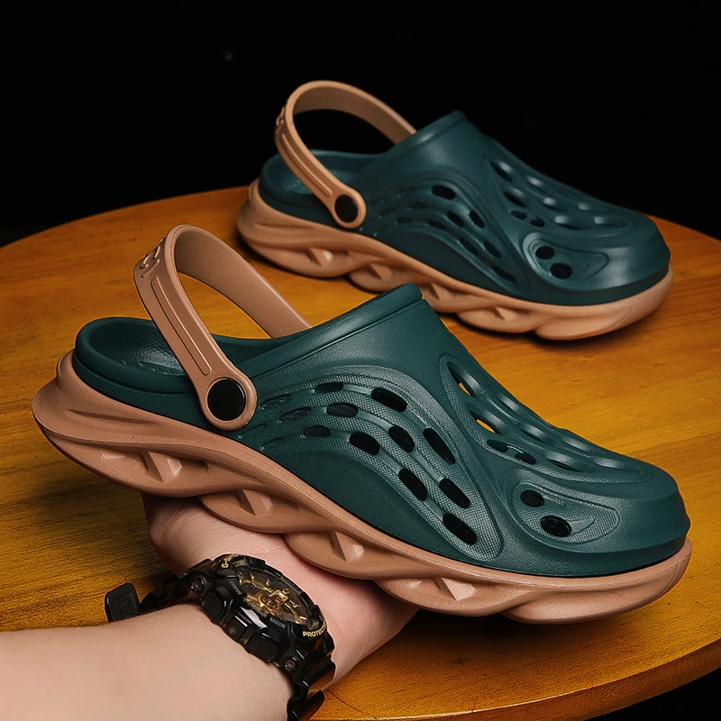 

2022 Men Non-slip Slippers Outdoor Sandals Flip Flops Home Garden Comfy Fashion Beach Clogs Beach Water Shoes Zapatos Hombre