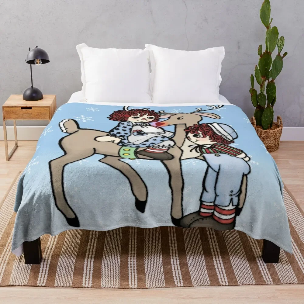 Одеяло Raggedy Ann and Andy с Rudolph дизайнерские ворсистые одеяла