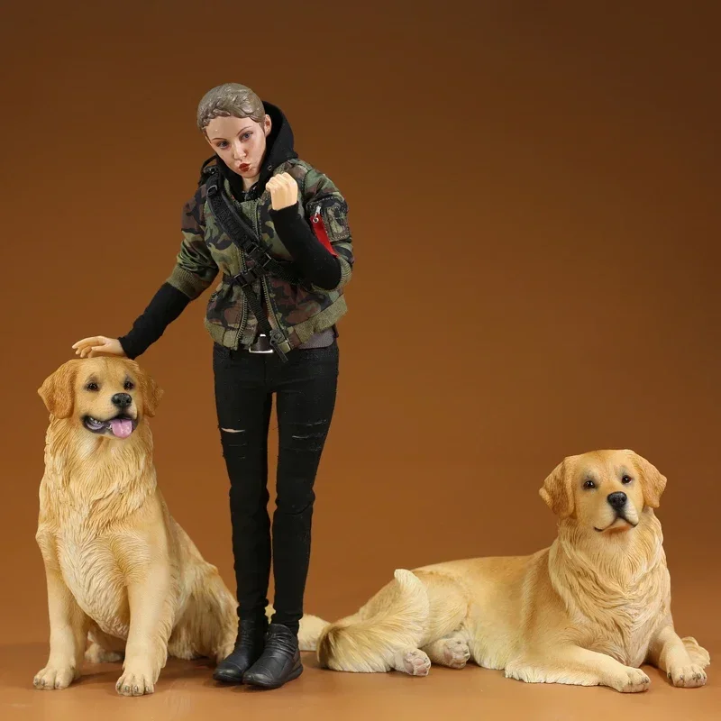 JXK масштаб 1/6 материал из смолы золотистый ретривер имитация собаки модель