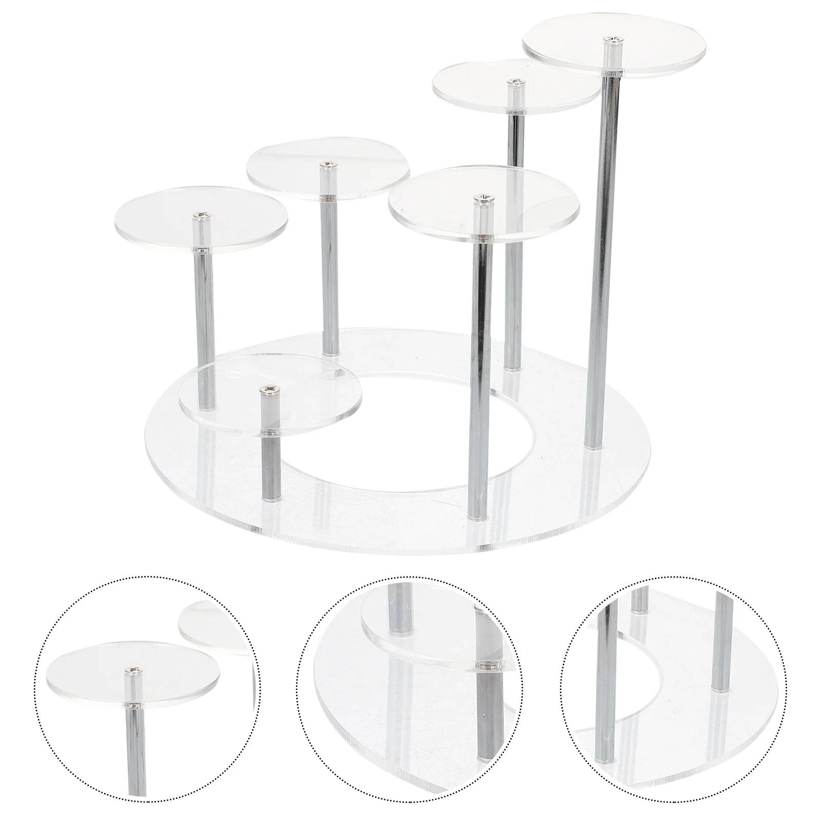 

Acrylic Display Rack Clear Cake Stand Jewelry Showing Shelf Multi-layer Stepped Storage Holder Steel Shelves for wall room