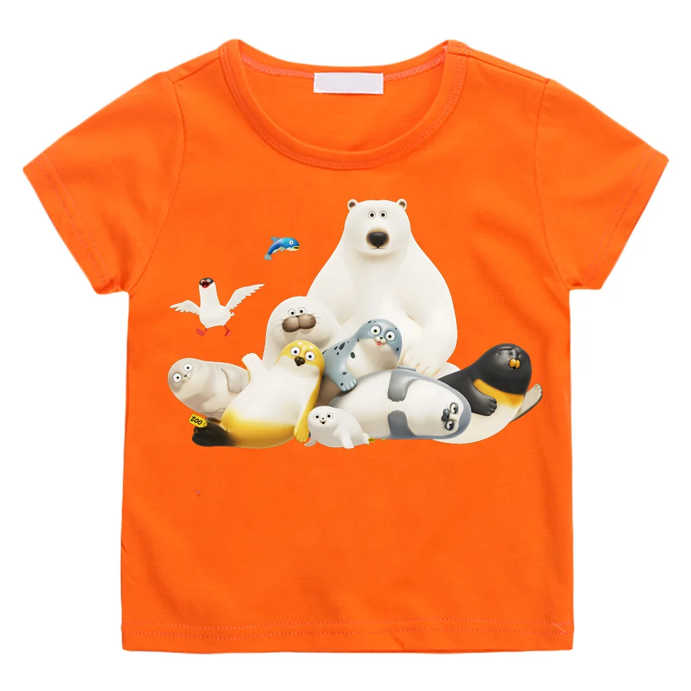 Футболки SEALOOK SHOP с мультяшным принтом, милая футболка из 100% хлопка, детская футболка с круглым вырезом и рисунком для мальчиков и девочек, кавайная футболка (art.: 3920d4087ef8f) - 3920d4087ef8f