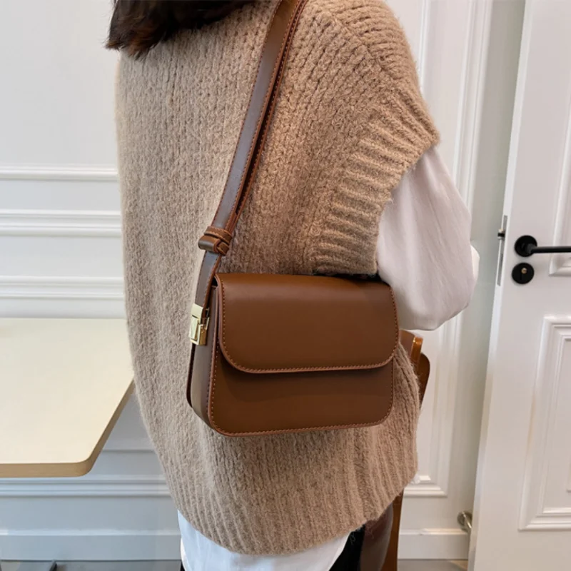 Women's Retro Fashion Shoulder Small Square Bag Luxury Simple Crossbody Underarm сумка женская Purses and Handbags Free Shipping