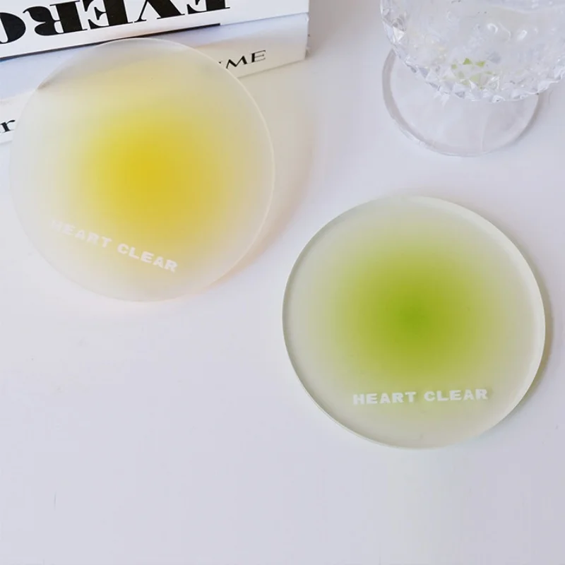 Круглые акриловые подставки простые прозрачные матовые изоляционные коврики