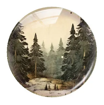 Рождественская сосновая елка ручной работы стеклянные подвески с кабошоном и