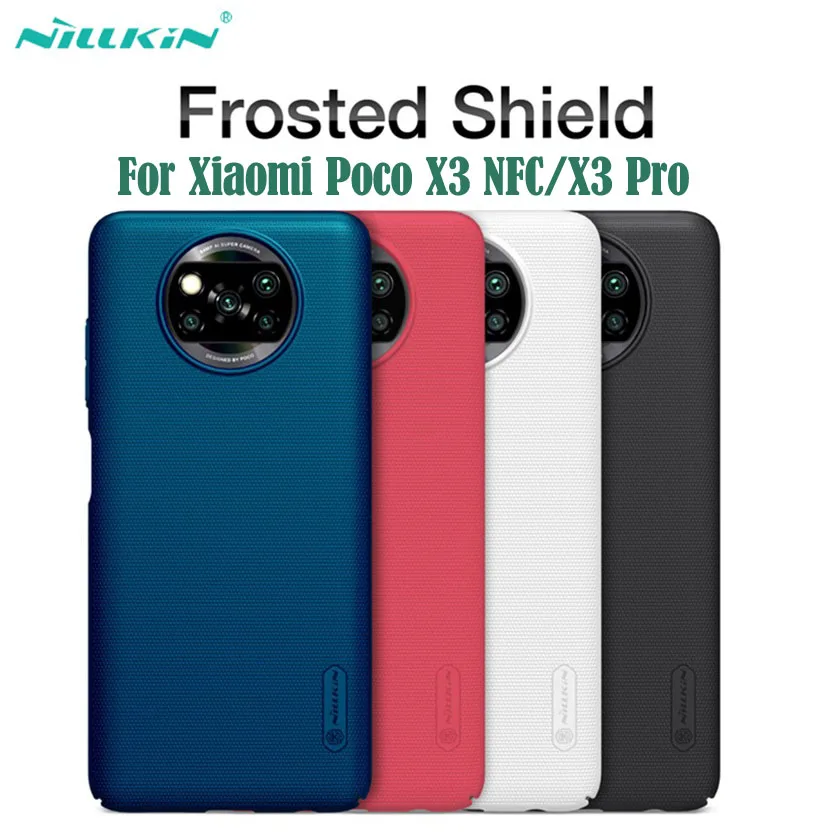

Per Xiaomi Poco X3 custodia NFC Poco X3 Pro Cover Nillkin custodia scudo glassato custodia rigida per PC Cover posteriore per Xi
